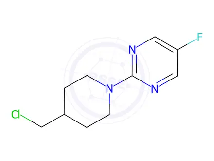 Chemical structure of 2-(4-ChloroMethyl-piperidin-1-yl)-5-fluoro-pyriMidine