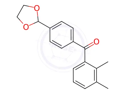 Chemical structure of (4-(1,3-Dioxolan-2-yl)phenyl)(2,3-dimethylphenyl)methanone