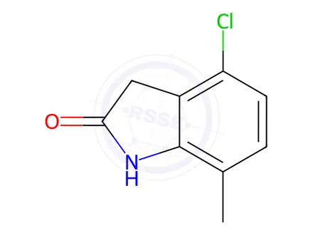 Chemical structure of 4-chloro-7-methylindolin-2-one