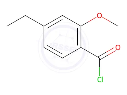 Chemical structure of Benzoyl chloride, 4-ethyl-2-methoxy-(9CI)