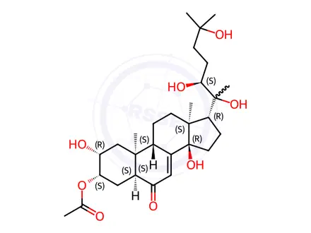 Chemical structure of 3-O-Acetyl-20-hydroxyecdysone