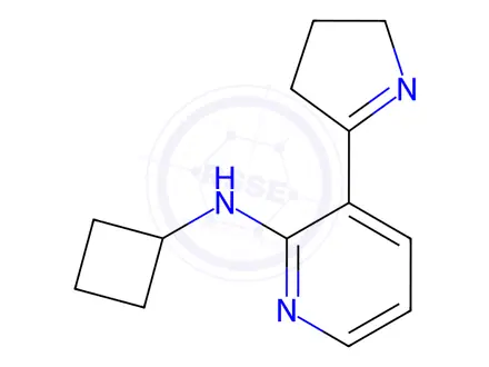 Chemical structure of N-cyclobutyl-3-(3,4-dihydro-2H-pyrrol-5-yl)pyridin-2-amine