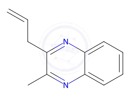 Chemical structure of Quinoxaline, 2-methyl-3-(2-propenyl)-(9CI)