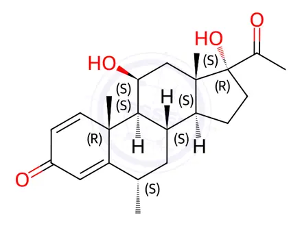 Chemical structure of Fluorometholone Impurity 1 (Fluorometholone USP Related Compound A)