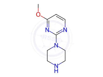 Chemical structure of 4-methoxy-2-(1-piperazinyl)pyrimidine dihydrochloride
