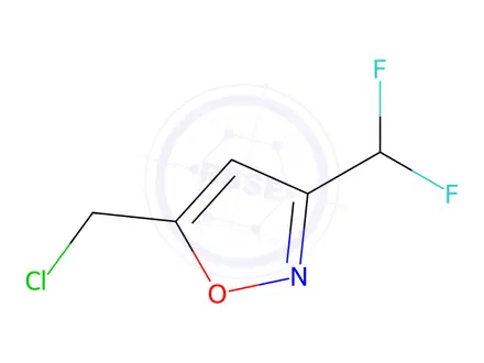 Chemical structure of Isoxazole, 5-(chloromethyl)-3-(difluoromethyl)-