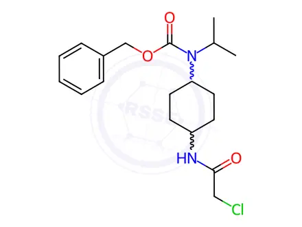 Chemical structure of Benzyl (4-(2-chloroacetamido)cyclohexyl)(isopropyl)carbamate