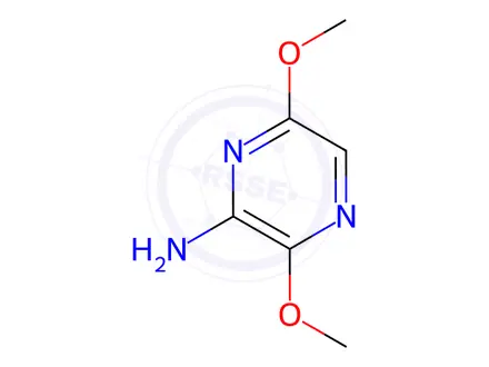 Chemical structure of Pyrazine, 3-amino-2,5-dimethoxy-(8CI)