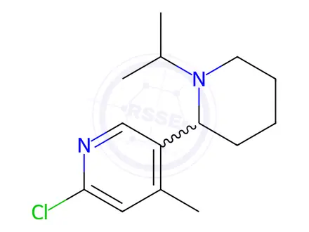 Chemical structure of 2-Chloro-5-(1-isopropylpiperidin-2-yl)-4-methylpyridine