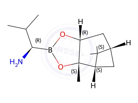 Chemical structure of (R)-2-methyl-1-((3aS,4S,6S,7aR)-3a,5,5-trimethylhexahydro-4,6-methanobenzo[d][1,3,2]dioxaborol-2-yl)propan-1-amine