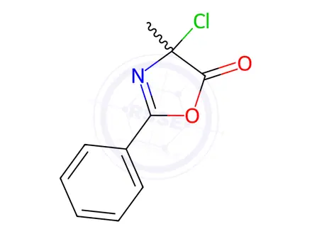 Chemical structure of 4-Chloro-4-methyl-2-phenyloxazol-5(4H)-one