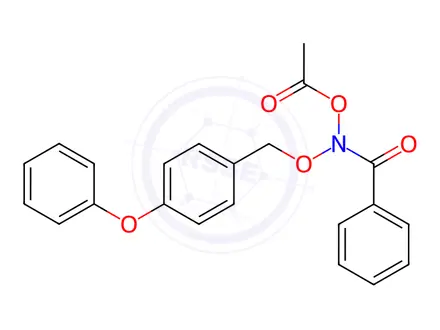 Chemical structure of [benzoyl-[(4-phenoxyphenyl)methoxy]amino] acetate
