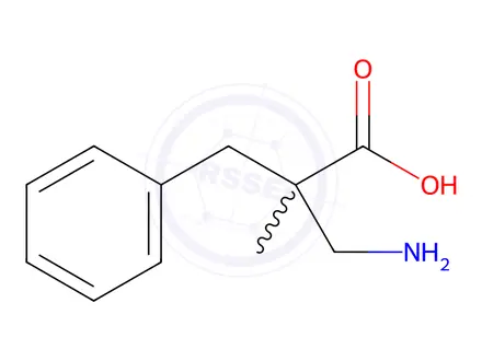 Chemical structure of 3-amino-2-benzyl-2-methylpropanoic acid