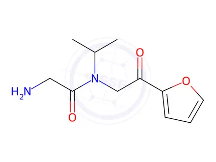 Chemical structure of 2-Amino-N-(2-(furan-2-yl)-2-oxoethyl)-N-isopropylacetamide