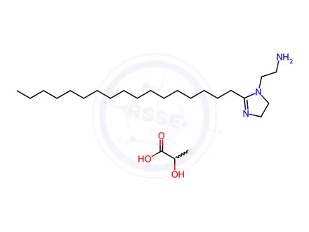 Chemical structure of lactic acid, compound with [2-(2-heptadecyl-4,5-dihydro-1H-imidazol-1-yl)ethyl]amine