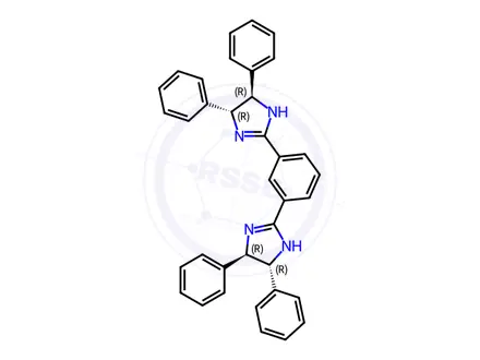Chemical structure of (4R,4'R,5R,5'R)-2,2'-(1,3-Phenylene)bis[4,5-dihydro-4,5-diphenyl-1H-imidazole]