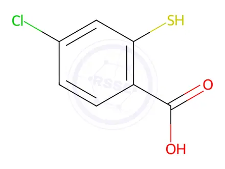 Chemical structure of 4-Chloro-2-mercaptobenzoic acid