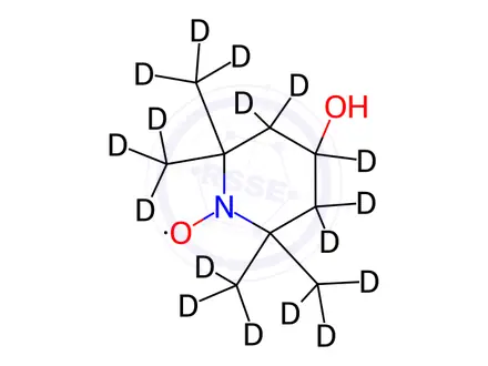 Chemical structure of 4-Hydroxy-2,2,6,6-tetramethylpiperidine-d17-1-oxyl