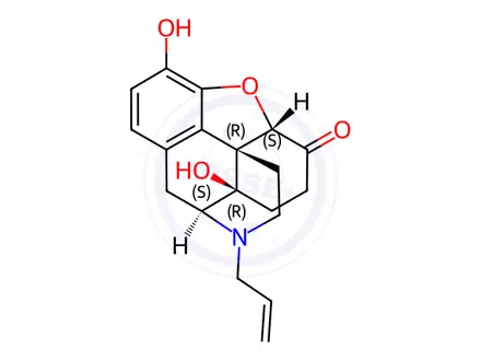 Chemical structure of (+)-Naloxone