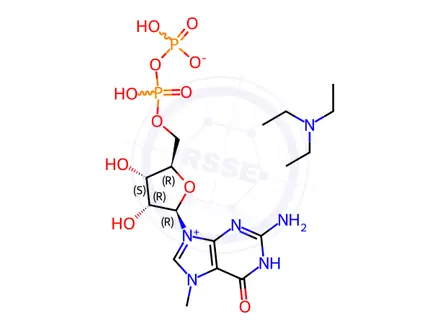 Chemical structure of Guanosine Impurity 3 Triethylamine