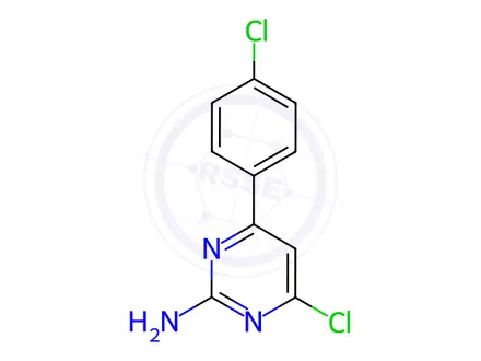 Chemical structure of 4-Chloro-6-(4-chlorophenyl)pyrimidin-2-amine