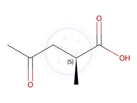 Chemical structure of Pentanoic acid, 2-methyl-4-oxo-, (2S)-(9CI)