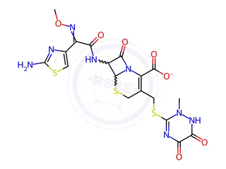 Chemical structure of Ceftriaxone Sodium