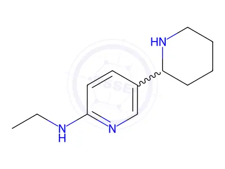 Chemical structure of N-ethyl-6-(pyridin-3-yl)piperidin-2-amine