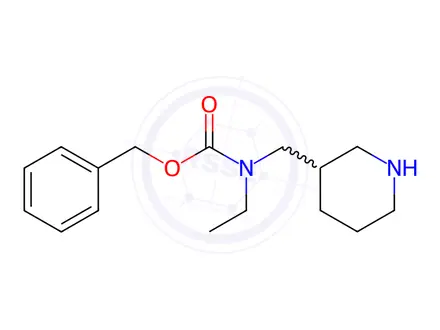 Chemical structure of Benzyl ethyl(piperidin-3-ylmethyl)carbamate