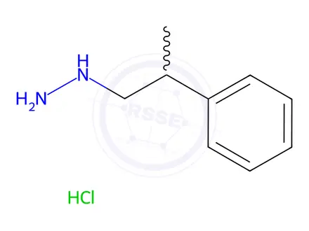 Chemical structure of Hydrazine, (2-phenylpropyl)-, hydrochloride (1:1)