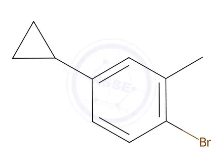 Chemical structure of 1-Bromo-4-cyclopropyl-2-methylbenzene