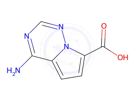 Chemical structure of 4-aminopyrrolo[2,1-f][1,2,4]triazine-7-carboxylic acid