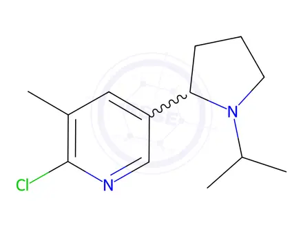 Chemical structure of 2-Chloro-5-(1-isopropylpyrrolidin-2-yl)-3-methylpyridine