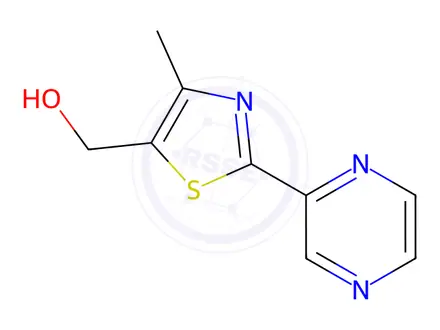 Chemical structure of (4-Methyl-2-(pyrazin-2-yl)thiazol-5-yl)methanol