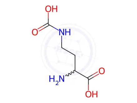 Chemical structure of Butanoic acid, 2-amino-4-(carboxyamino)-(9CI)