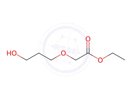 Chemical structure of ACETIC ACID, 2-(3-HYDROXYPROPOXY)-, ETHYL ESTER