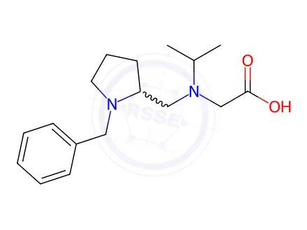 Chemical structure of 2-(((1-Benzylpyrrolidin-2-yl)methyl)(isopropyl)amino)acetic acid