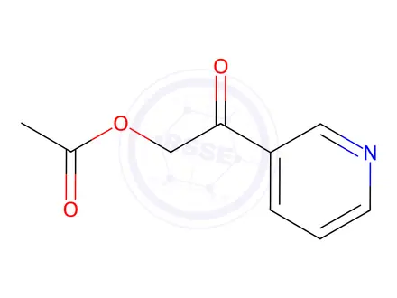 Chemical structure of ACETIC ACID 2-OXO-2-PYRIDIN-3-YL-ETHYL ESTER
