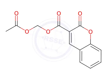 Chemical structure of COUMARIN-3-CARBOXYLIC ACID ACETOXYMETHY&