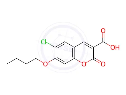 Chemical structure of 7-Butoxy-6-chloro-2-oxo-2H-chromene-3-carboxylic acid