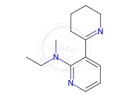 Chemical structure of N-ethyl-N-methyl-3,4,5,6-tetrahydro-[2,3'-bipyridin]-2'-amine