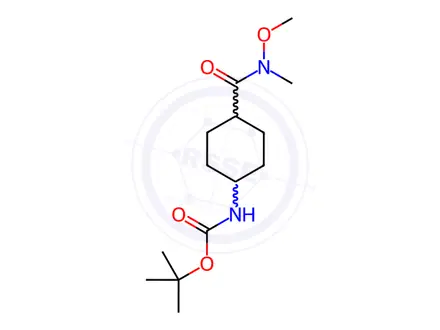 Chemical structure of TERT-BUTYL CIS-4-[N-METHOXY-N-(METHYLCARBAMOYL)CYCLOHEXYL]CARBAMATE
