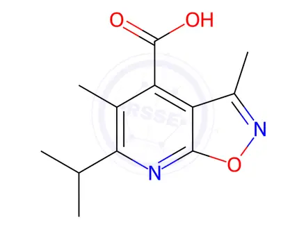 Chemical structure of 6-Isopropyl-3,5-dimethylisoxazolo[5,4-b]pyridine-4-carboxylic acid