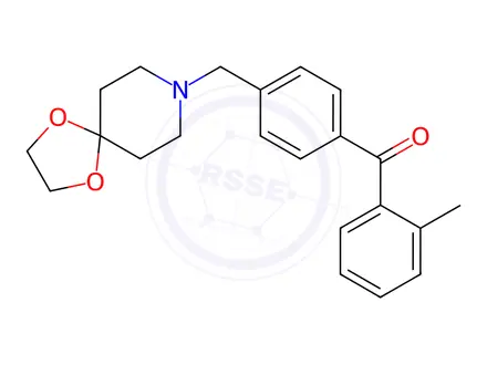 Chemical structure of (4-((1,4-Dioxa-8-azaspiro[4.5]Decan-8-yl)methyl)phenyl)(o-tolyl)methanone