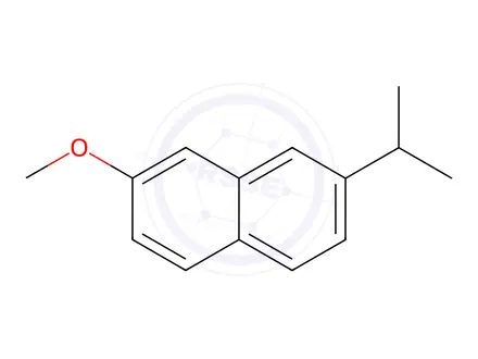 Chemical structure of Naphthalene, 2-methoxy-7-(1-methylethyl)-(9CI)