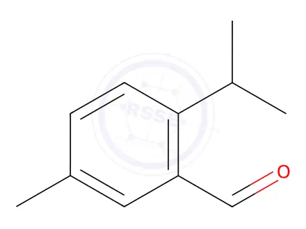 Chemical structure of Benzaldehyde, 5-methyl-2-(1-methylethyl)-(9CI)