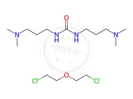 Chemical structure of 1,3-Bis(3-(dimethylamino)propyl)urea compound with 1-chloro-2-(2-chloroethoxy)ethane (1:1)