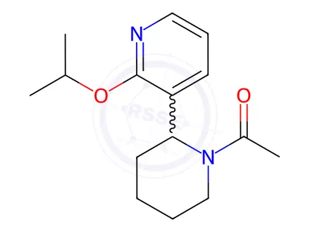 Chemical structure of 1-(2-(2-Isopropoxypyridin-3-yl)piperidin-1-yl)ethanone