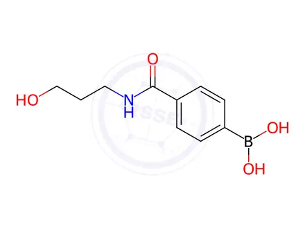 Chemical structure of (4-((3-Hydroxypropyl)carbamoyl)phenyl)boronic acid