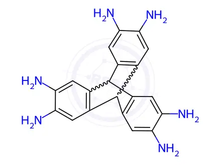 Chemical structure of 2,3,6,7,14,15-Hexaaminotriptycene hexahydrochloride
